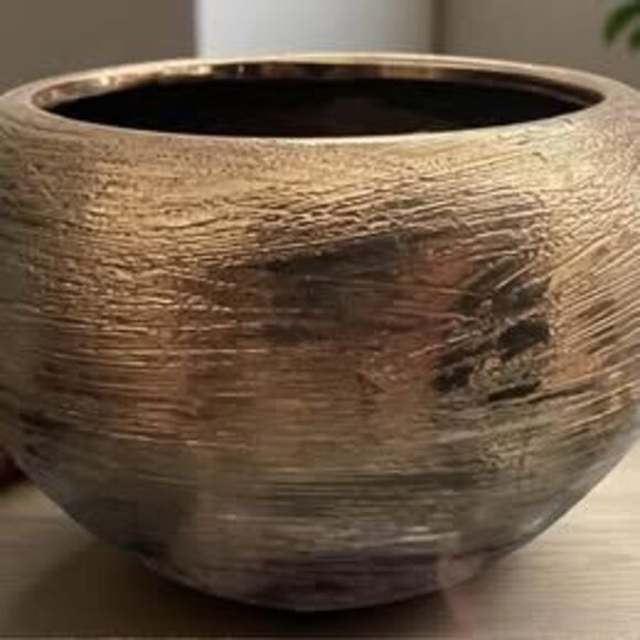Other - Gold Textured Planter — 2 Available - ONLY 1 in this listing